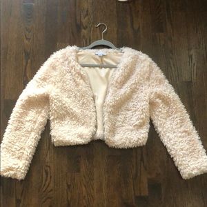 CROPPED FUZZY JACKET